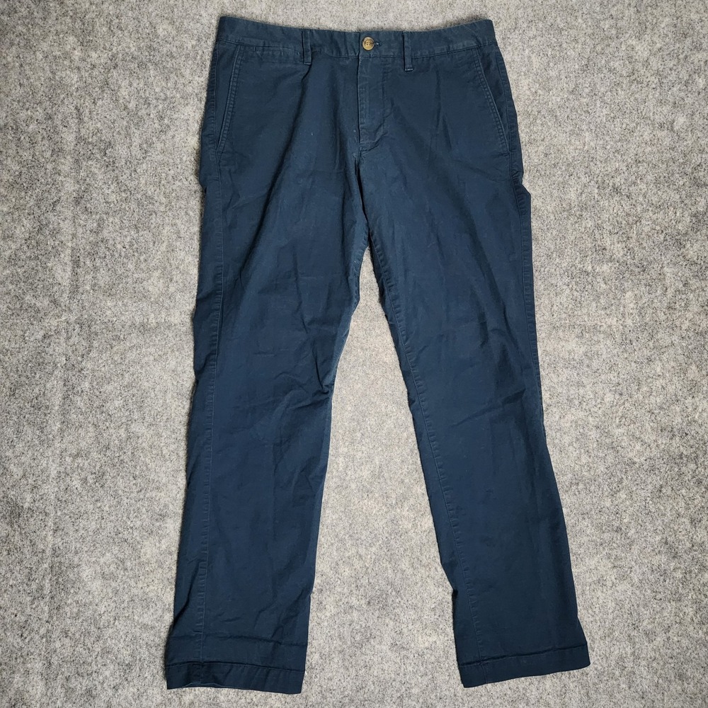 Bonobos Casual Chino Pants Men 32x30 Navy Blue Lightweight Stretch Golf Office